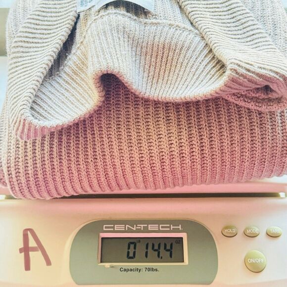 Pact V-Neck Cable Knit Sweater Organic Cotton Wool Size S Beige Sustainable - Picture 14 of 14